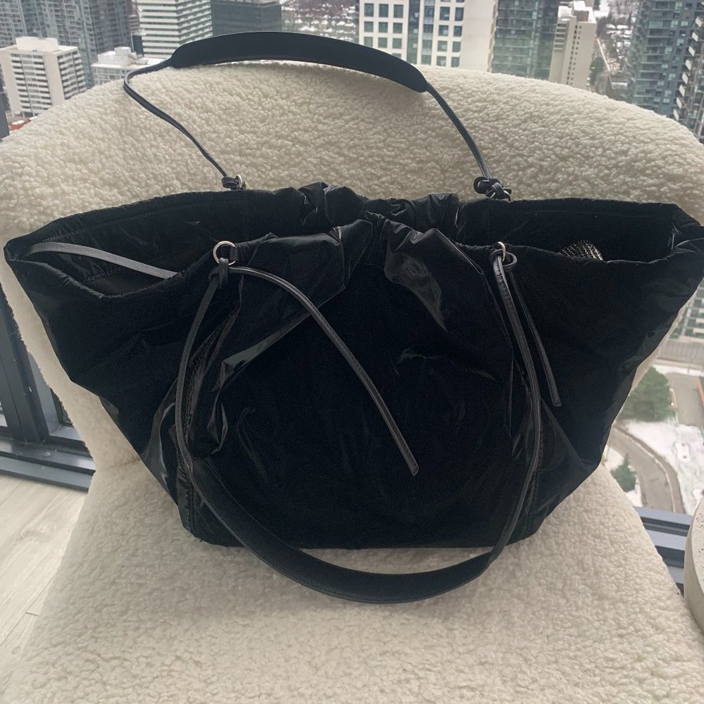Dries Van Noten Black Leather Tote